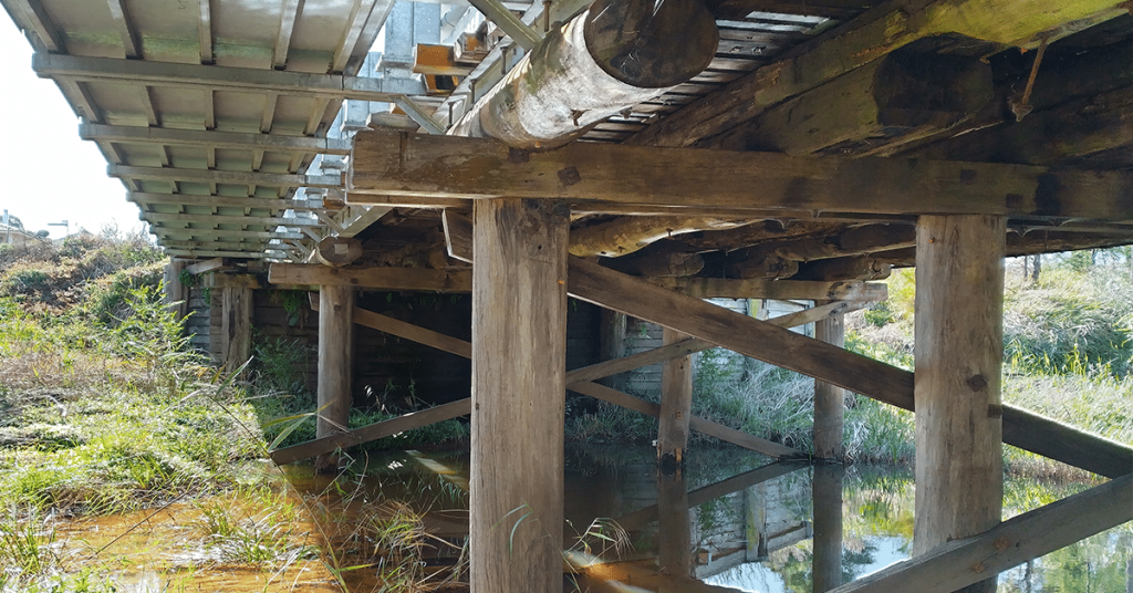 sized bridge underside